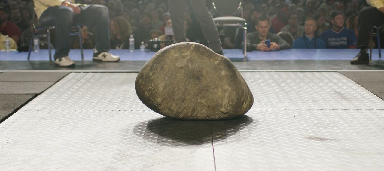 Odd Haugen's Tombstone on the stage at the Arnold Strongman Classic