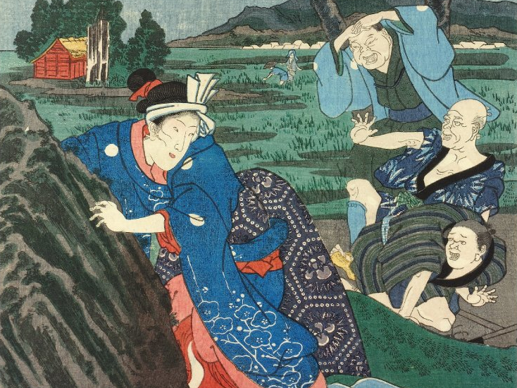 The legend of Ōiko's stone lead image.