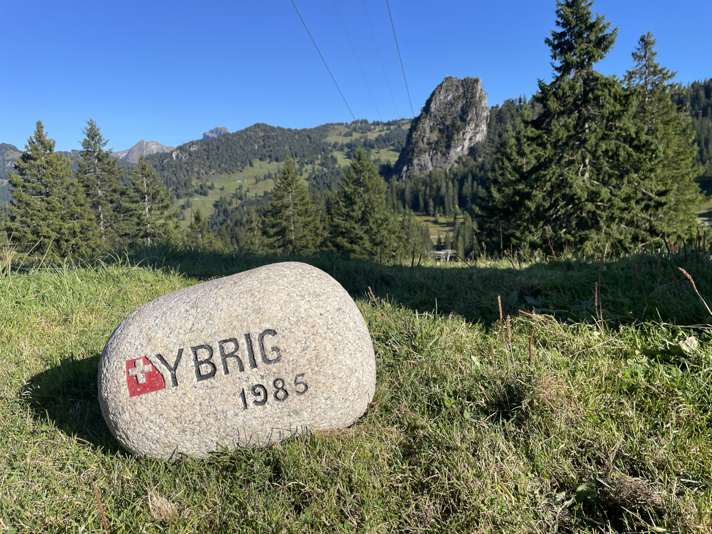 The Ybrig Stone on the Ibergeregg mountain pass.